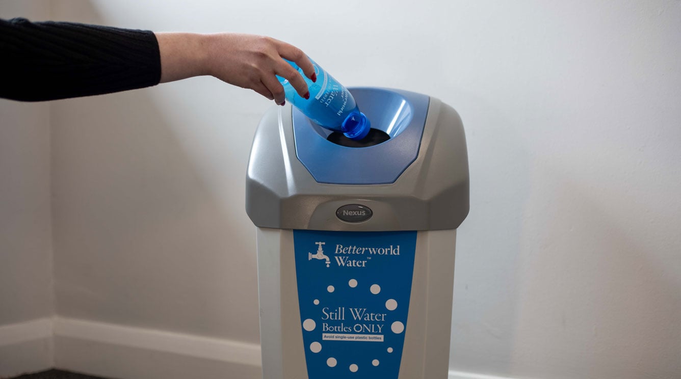 take steps towards plastic reduction. Use chilled & filtered water with re-usable bottles take steps towards plastic reduction. Use chilled & filtered water with re-usable bottles